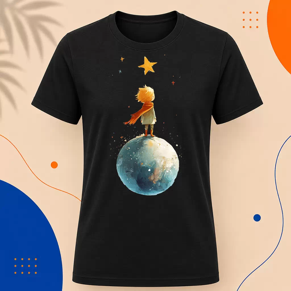 Pánské tričko - Jedna jasná hvězda - Malý princ - Le petit prince
